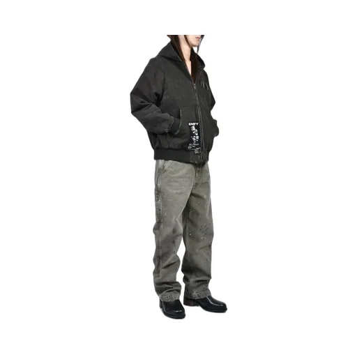 War Started Hooded Work Jacket / Crust Blk
