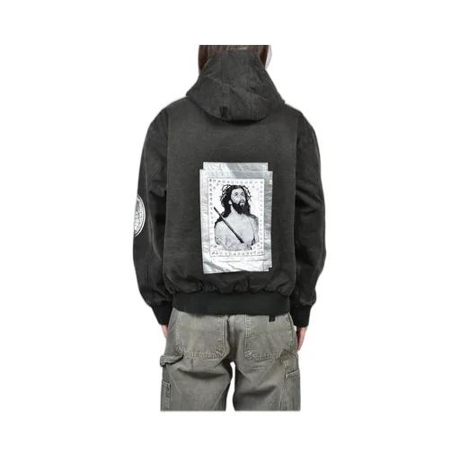 War Started Hooded Work Jacket / Crust Blk