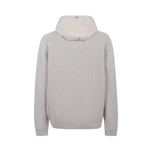 Herno Long-Sleeved Hooded Knitted Jumper