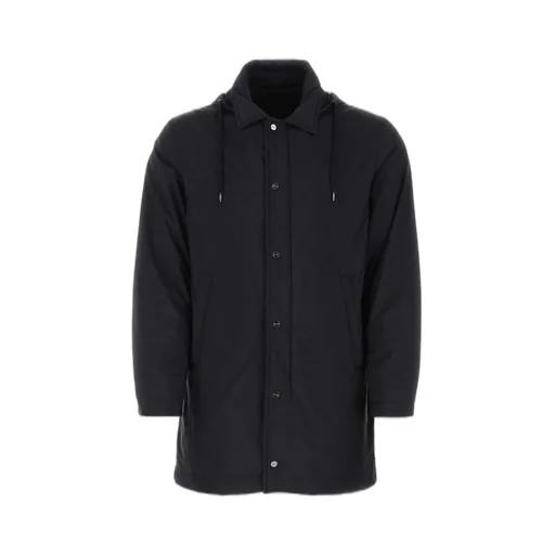 Herno Buttoned Hooded Drawstring Coat
