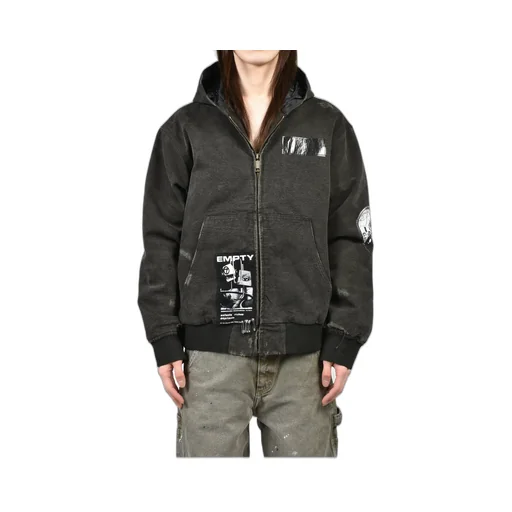 War Started Hooded Work Jacket / Crust Blk