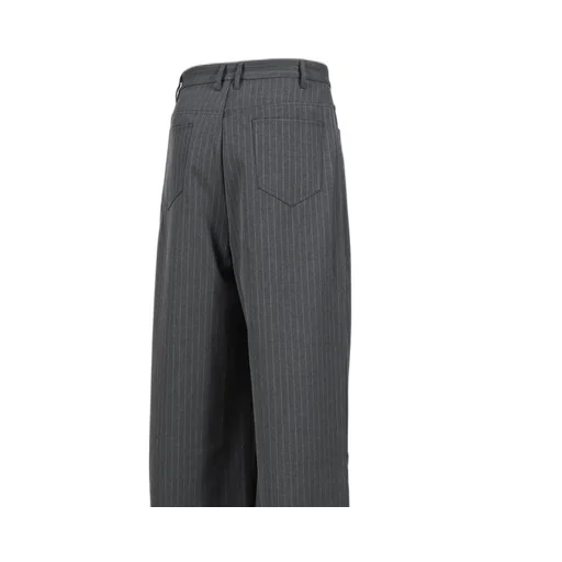 Gothic Pinstripe Goliath Trousers / Gry