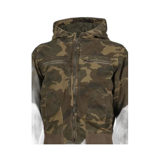 Washed Camo Hooded Jacket / Camo