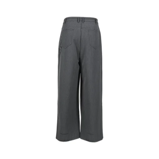 Gothic Pinstripe Goliath Trousers / Gry