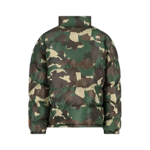 Heron Preston Camouflage Printed High-Neck Padded Jacket