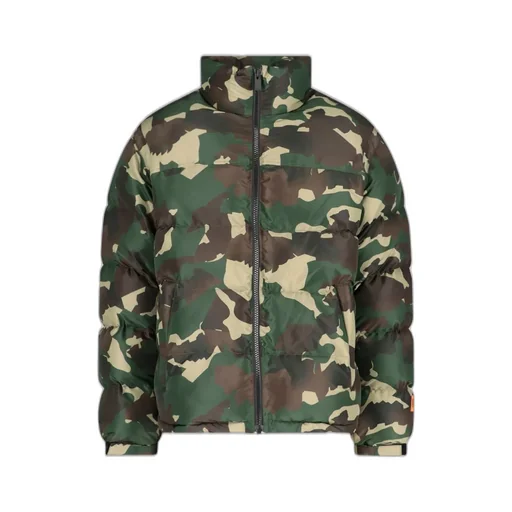 Heron Preston Camouflage Printed High-Neck Padded Jacket