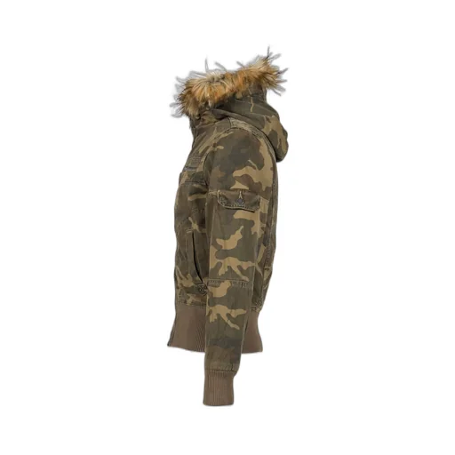Washed Camo Hooded Jacket / Camo