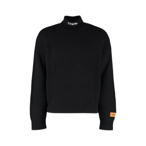 Heron Preston Ribbed Knit Rollneck Sweater
