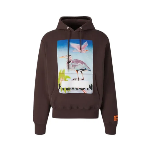 Heron Preston Graphic Printed Drawstring Hoodie
