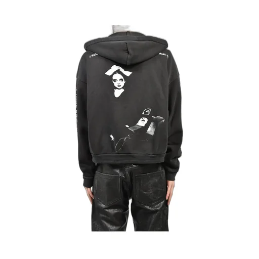 Never Wake Me Zip Hoodie / Blk