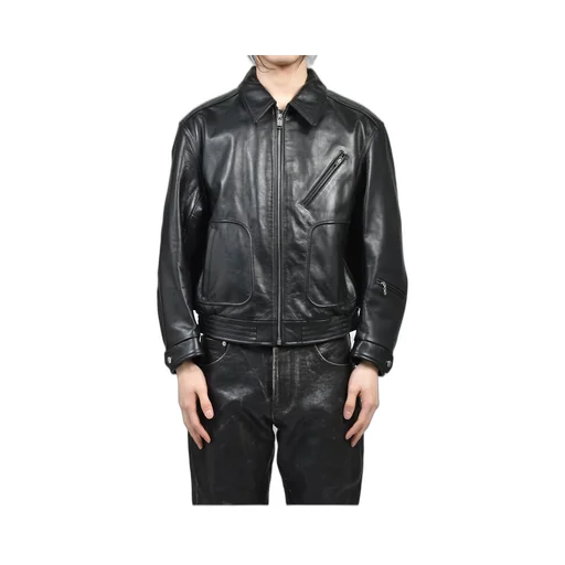 Combattimento Leather Jacket / Blk