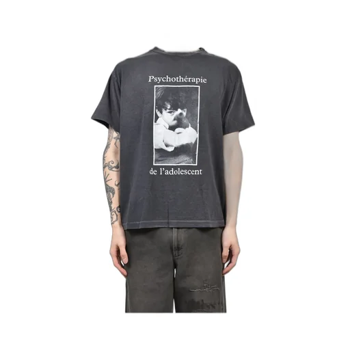 Psychoth_Rapie De L’Adolescent T-Shirt / Sun Faded Blk