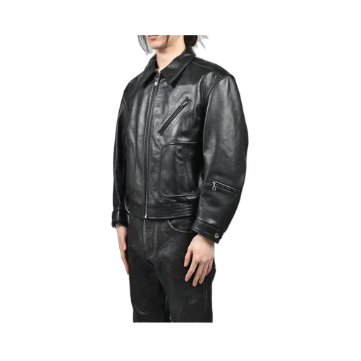 Combattimento Leather Jacket / Blk