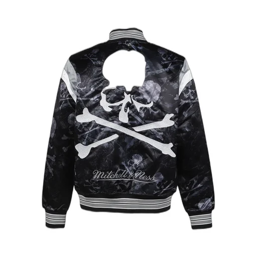 Jk16965-Clbblck/Mstrmndxmn Print Satin Jkt / Blk