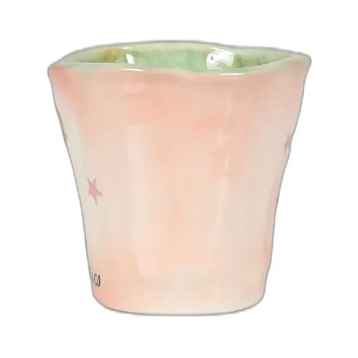 Vintage Pink Deer Ugly Mug / Pink Ceramic