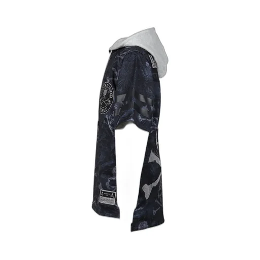 Jy16967-Clbblck/Mstrmndxmn Prnt Hooded Jersy / Blk