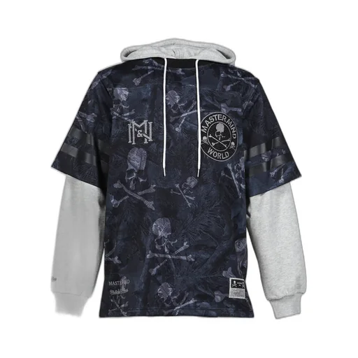 Jy16967-Clbblck/Mstrmndxmn Prnt Hooded Jersy / Blk