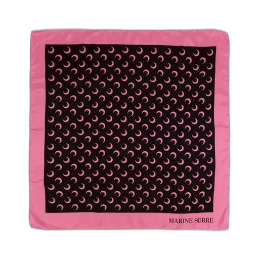 Moon Silk Scarf / Black/Pnk