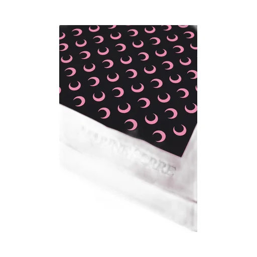 Moon Silk Scarf / Black/Pnk