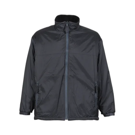Fleece Liner Nylon Zip Up Jacket / Weather Mj Connection / Blk
