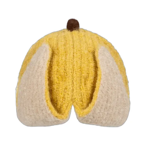 Mohair Chunky Banana Beanie / Yel