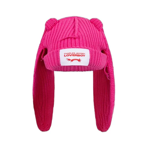 Chunky Rabbit Beanie / Pnk