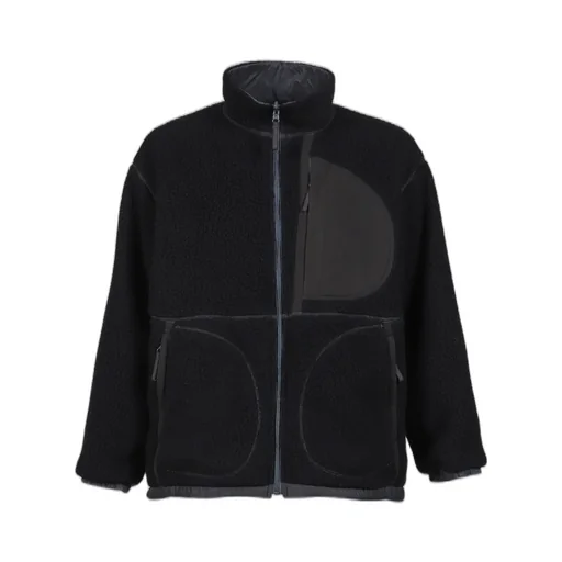 Fleece Liner Nylon Zip Up Jacket / Weather Mj Connection / Blk