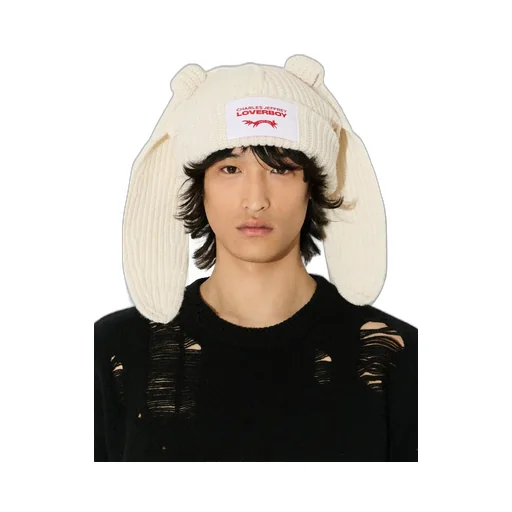 Chunky Rabbit Beanie / Ecru