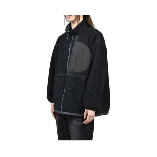 Fleece Liner Nylon Zip Up Jacket / Weather Mj Connection / Blk