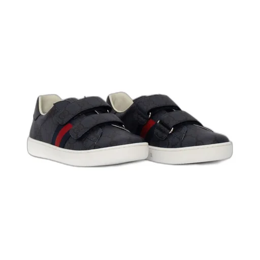 Gucci Kids Ace Touch-Strapped Sneakers