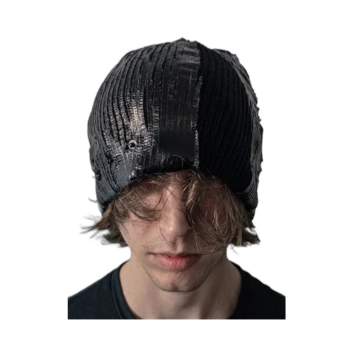 Excavated Beanie Hat / Oil Blk