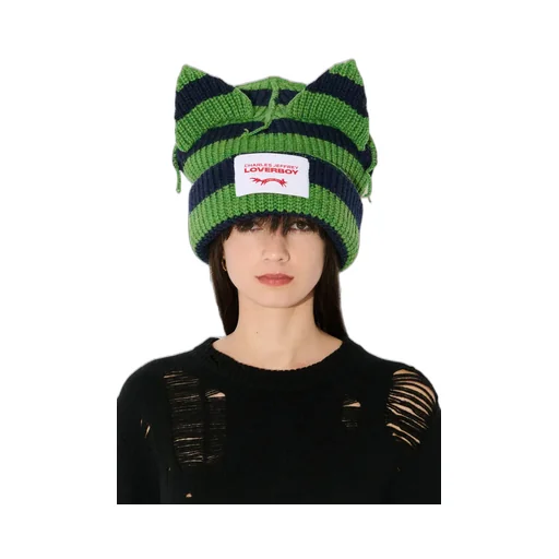 Supersized Chunky Ears Beanie / Grn