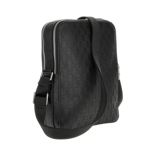 Guess Logo-Plaque Zipped Messenger Bag