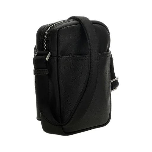 Guess Logo Plaque Saffiano Crossbody Bag