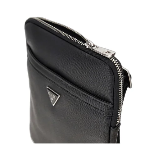 Guess Logo Plaque Zipped Crossbody Bag