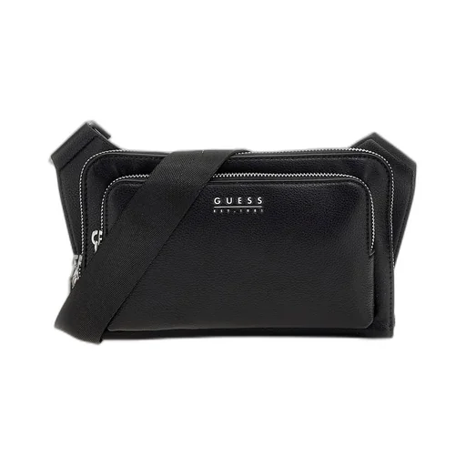 Guess Logo Detailed Zipped Messenger Bag