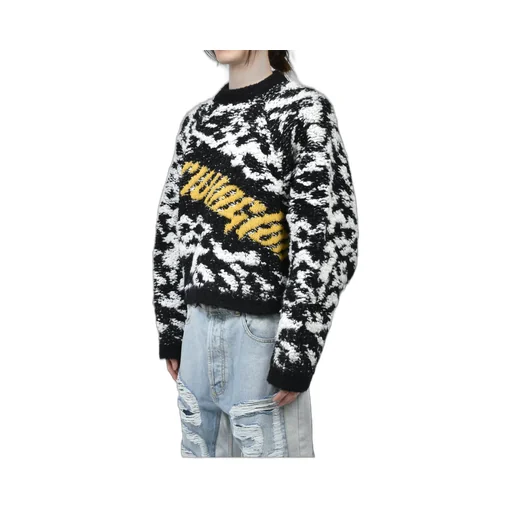 Giant Leopard Pull Over / Blk / Wht
