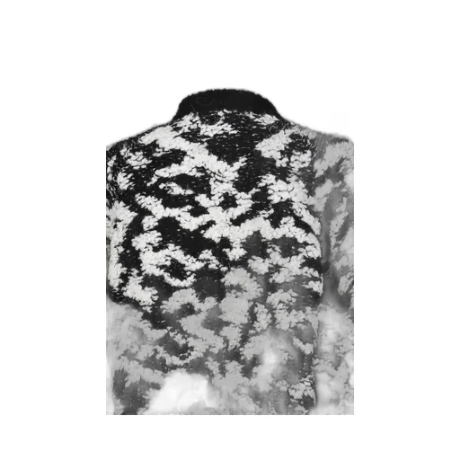 Giant Leopard Pull Over / Blk / Wht
