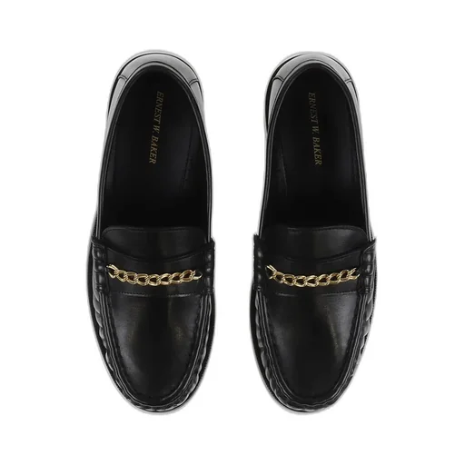 Gold Chain ​​Loafers / Blk Gld