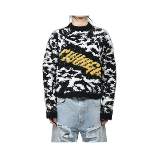 Giant Leopard Pull Over / Blk / Wht