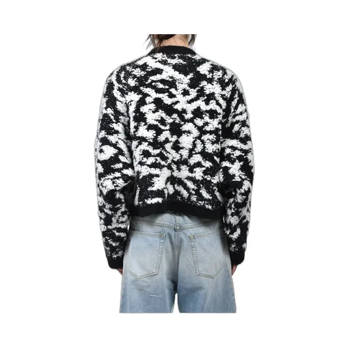 Giant Leopard Pull Over / Blk / Wht