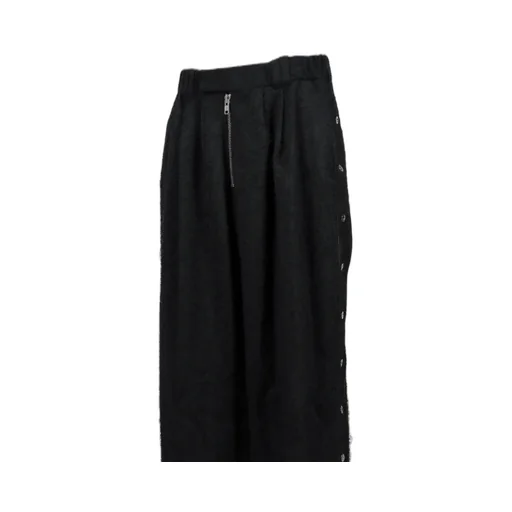 Flyinghair Side Snap Trouser / Core Blk