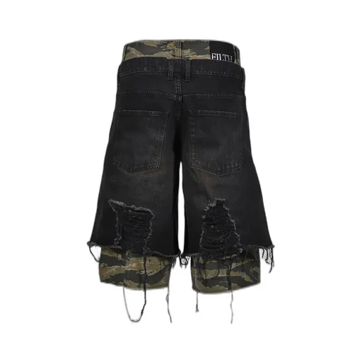 Layered Baggy Shorts / Blk Camo
