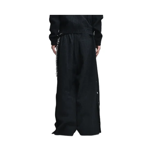 Flyinghair Side Snap Trouser / Core Blk