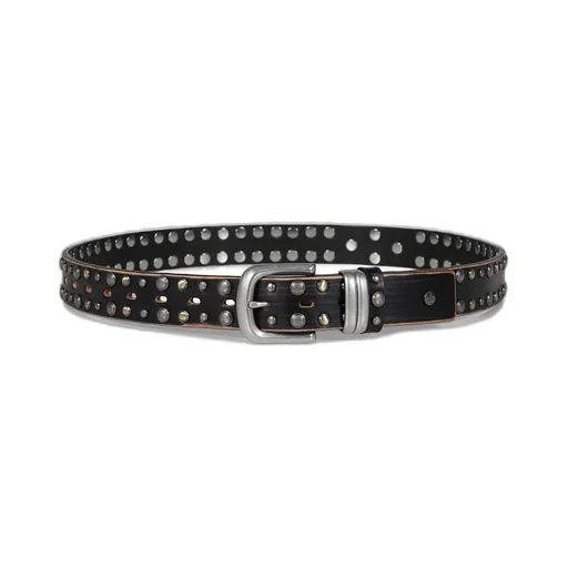 Teo Double Stud Belt / Black