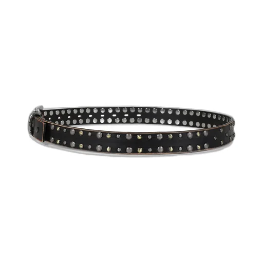 Teo Double Stud Belt / Black