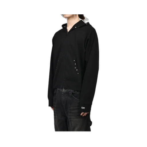 Cappy Stud Hoodie Zip-Up / Blk