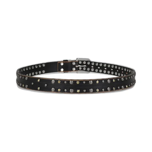 Teo Double Stud Belt / Black