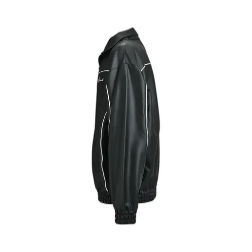 Script Logo Piping Coating Track Jacket / Blk