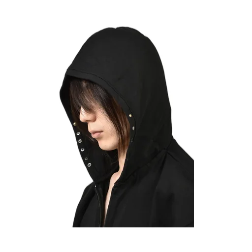 Cappy Stud Hoodie Zip-Up / Blk